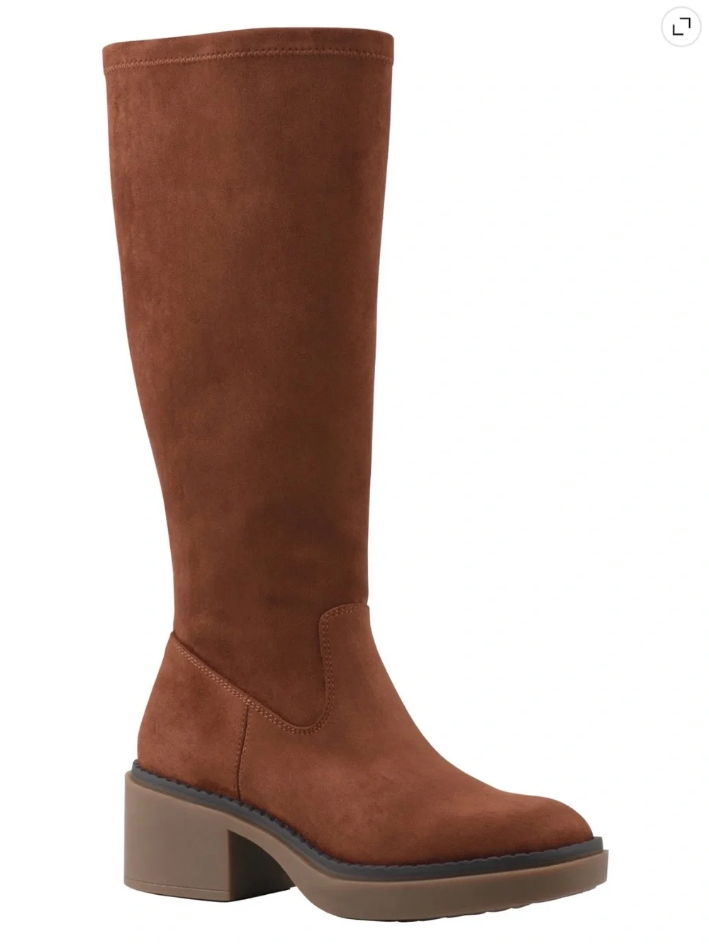 NIB White Mountain Marcella Rust Faux Suede Knee High Lug Sole Boots 7